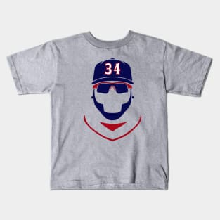 Big Papi Ortiz 34, Boston Baseball HOF Kids T-Shirt